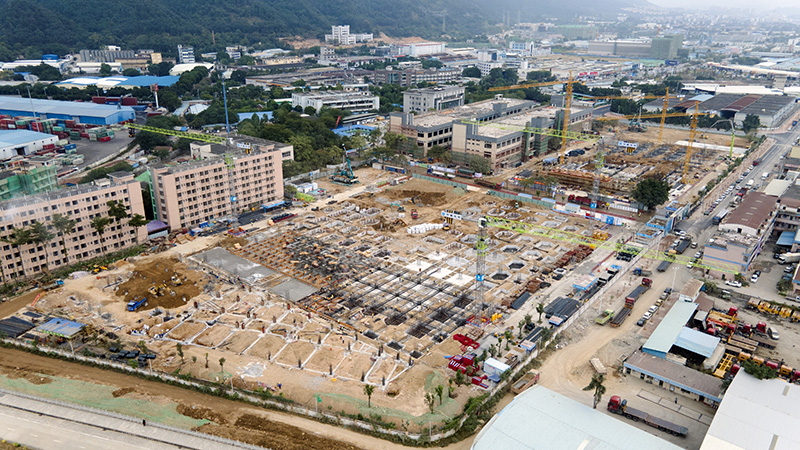 施工現場熱火朝天！風華高科高端電容生產基地項目穩步推進
